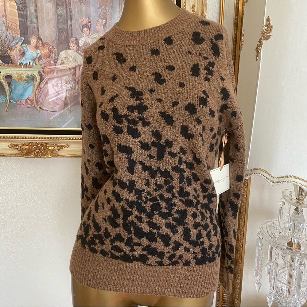Christian Siriano New York Leopard Print Sweater - Picture 2 of 8